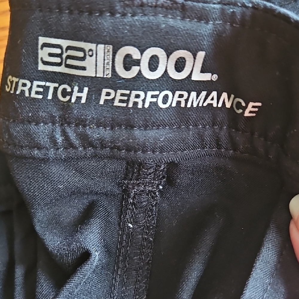 32 Degrees Black Stretch Performance Pants 38x32
